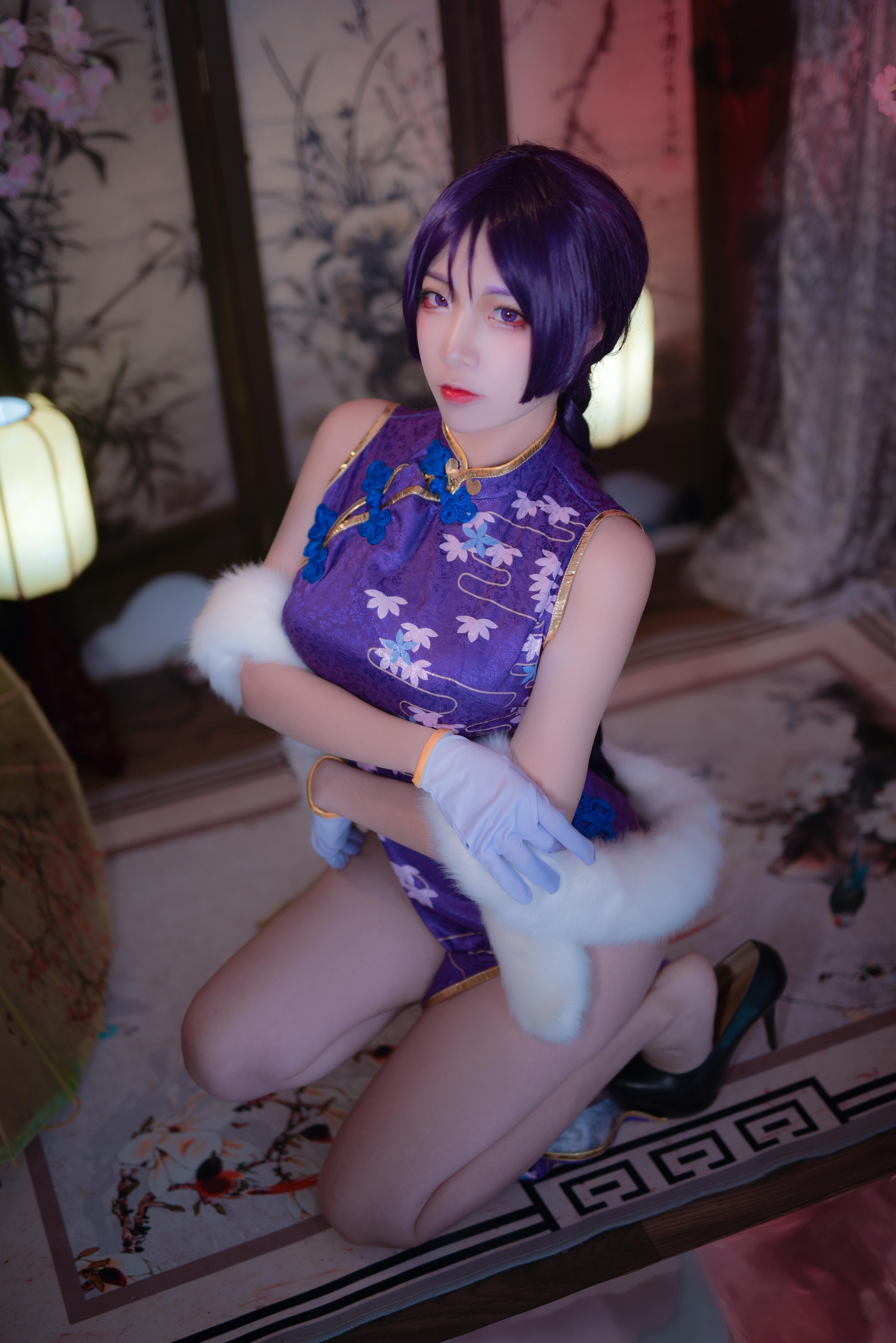 图片[1]-二佐Nisa – NO.041 二佐 旗袍本 fate奶光旗袍 [20P]-XikXak
